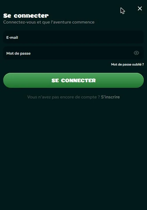 Formulaire de connexion affiché sur smartphone