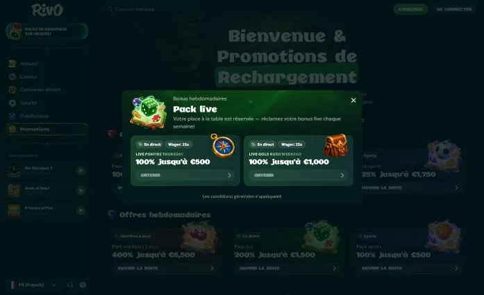 Recharges live du jeudi et du week-end