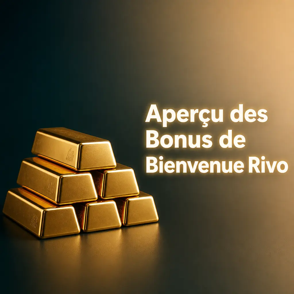 Tableau détaillant les 4 paliers du bonus de bienvenue Rivo, casino et sports, avec montants et mises requises.