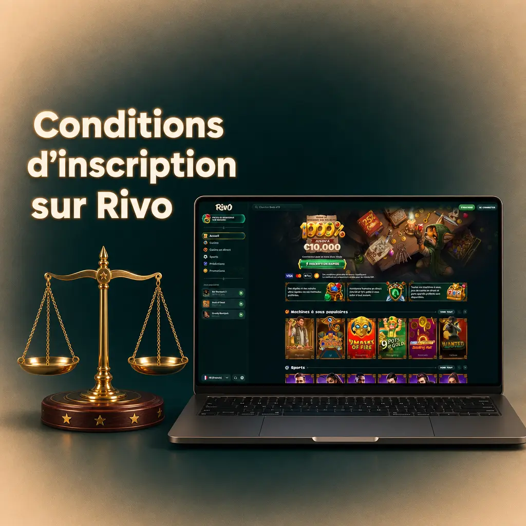 Conditions d'inscription sur Rivo : majorité requise, compte unique, identité et adresse vérifiables en France.